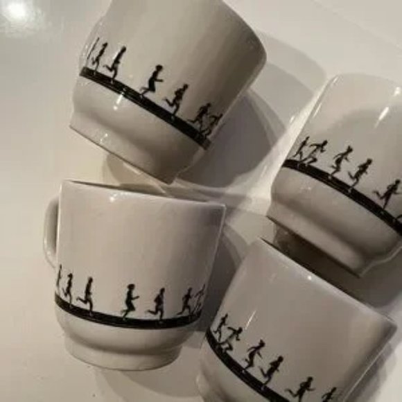 Fishs Eddy Marathon Runners Coffee Mugs (Jess‎ Maz / Set of Four) - Picture 12 of 12
